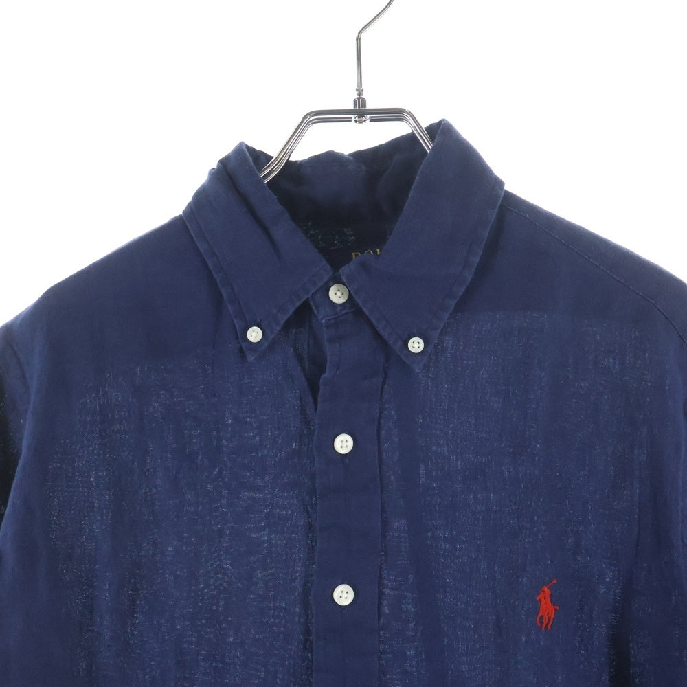 POLO RALPH LAUREN(ポロラルフローレン) スモールポニー刺繍 コットン 半袖シャツ ネイビー
