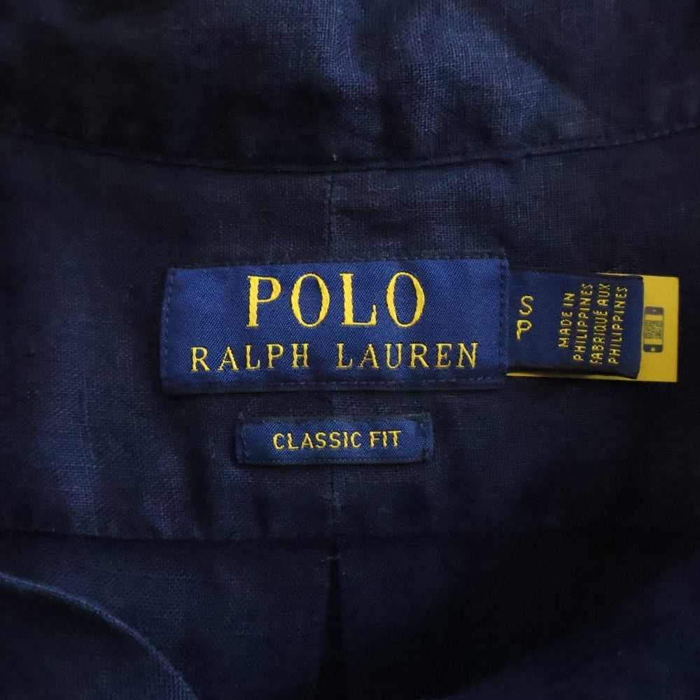 POLO RALPH LAUREN(ポロラルフローレン) スモールポニー刺繍 コットン 半袖シャツ ネイビー