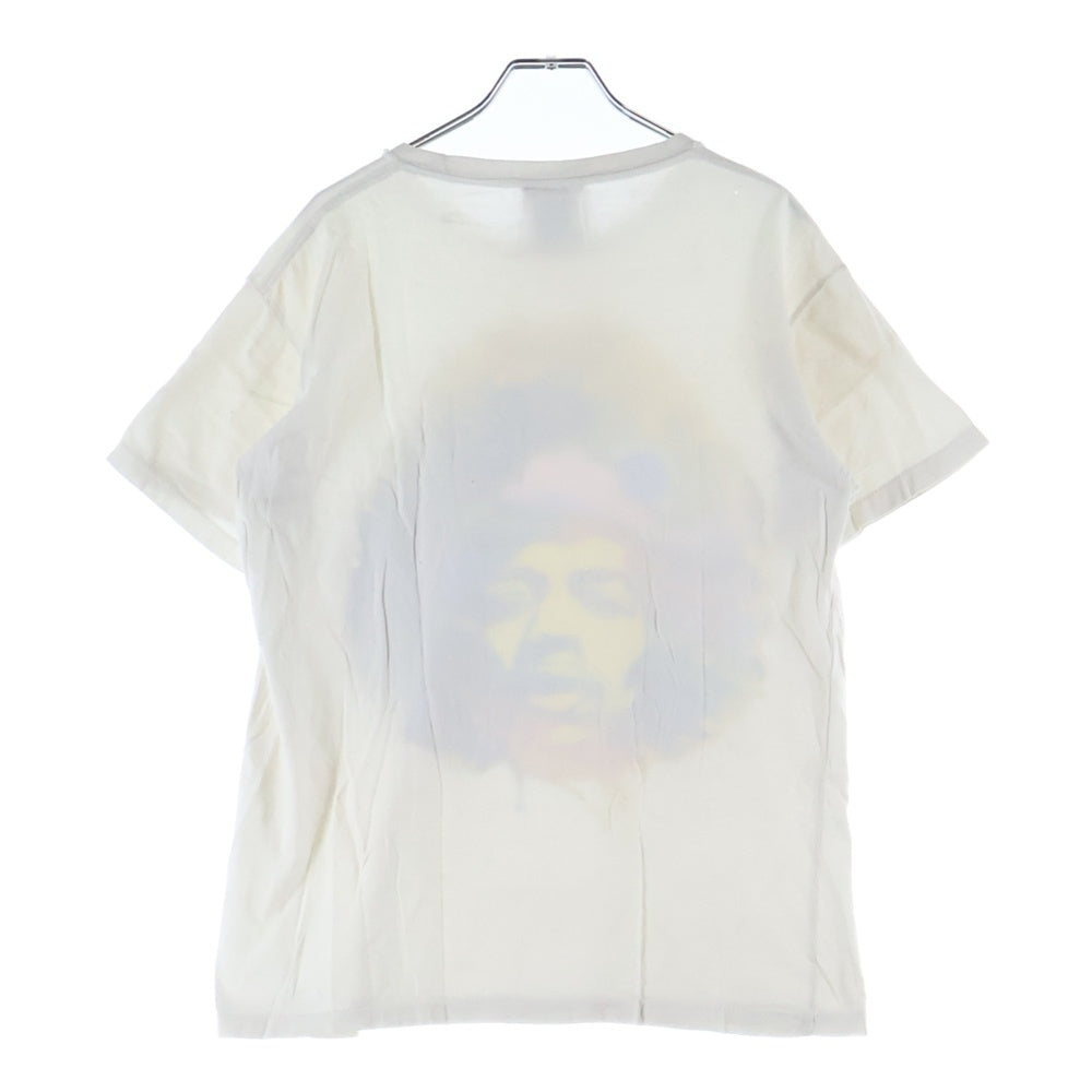 NO BRAND(ノーブランド) Jimmy Hendrix ジミヘンドリックス フロントプリント 半袖Tシャツ カットソー ホワイト