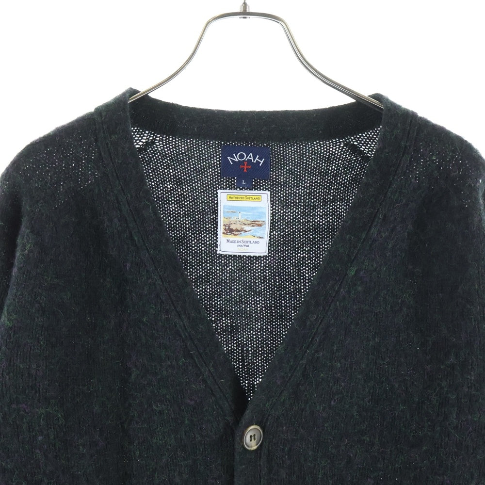 NOAH(ノア) Wool Shetland Cardigan ウール シェットランド カーディガン ブラック