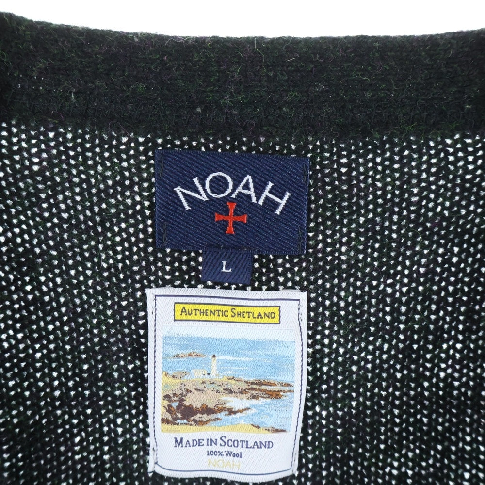 NOAH(ノア) Wool Shetland Cardigan ウール シェットランド カーディガン ブラック