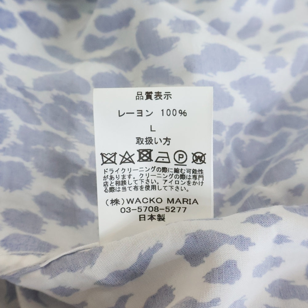 WACKO MARIA(ワコマリア) 23SS Leopard Open Collar Shit レオパード オープン カラーシャツ ネイビー 23SS-WMS-HI01