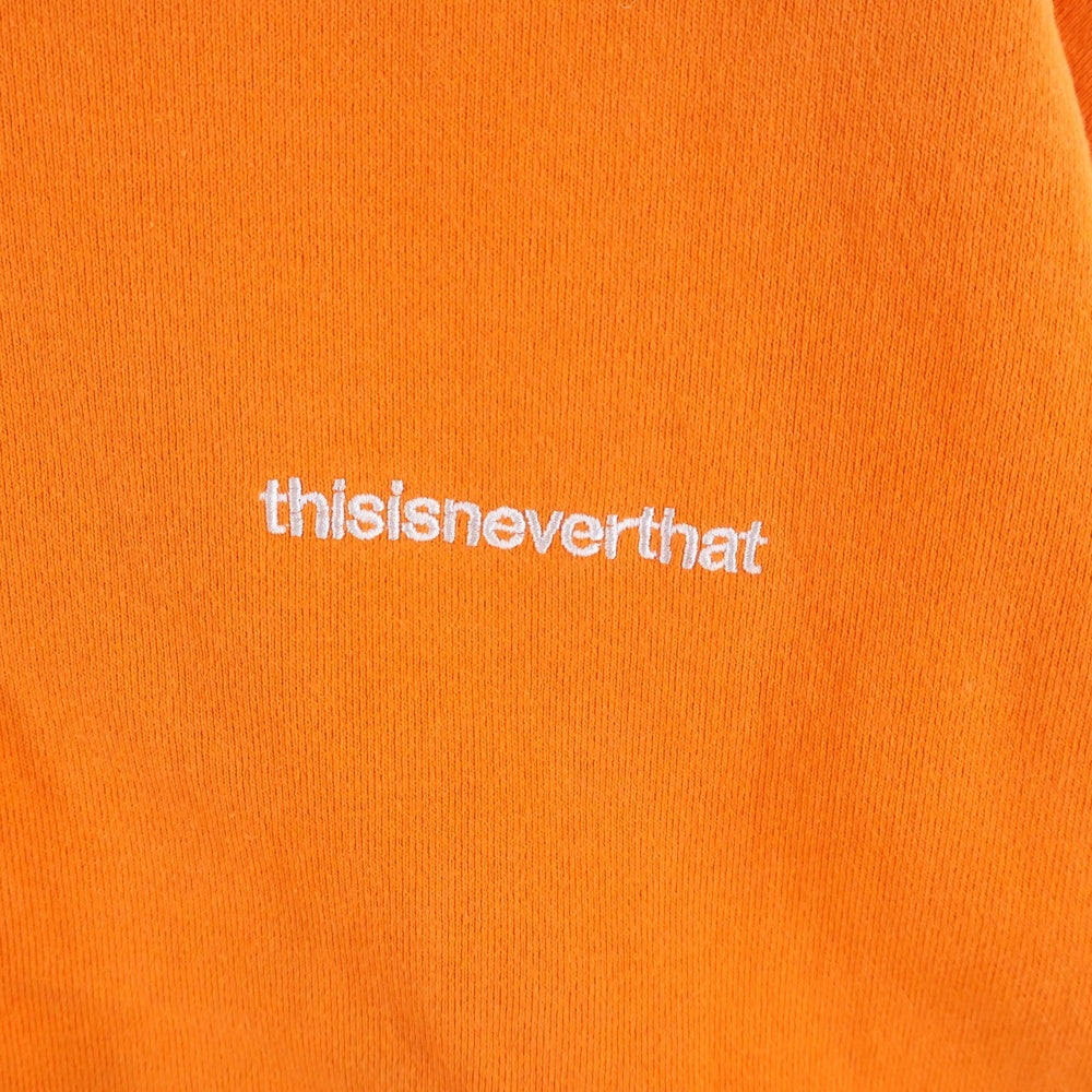 THISISNEVERTHAT(ディスイズネバーザット) 両面ロゴ刺繍 クルーネックスウェット トレーナー オレンジ TN20FSW001