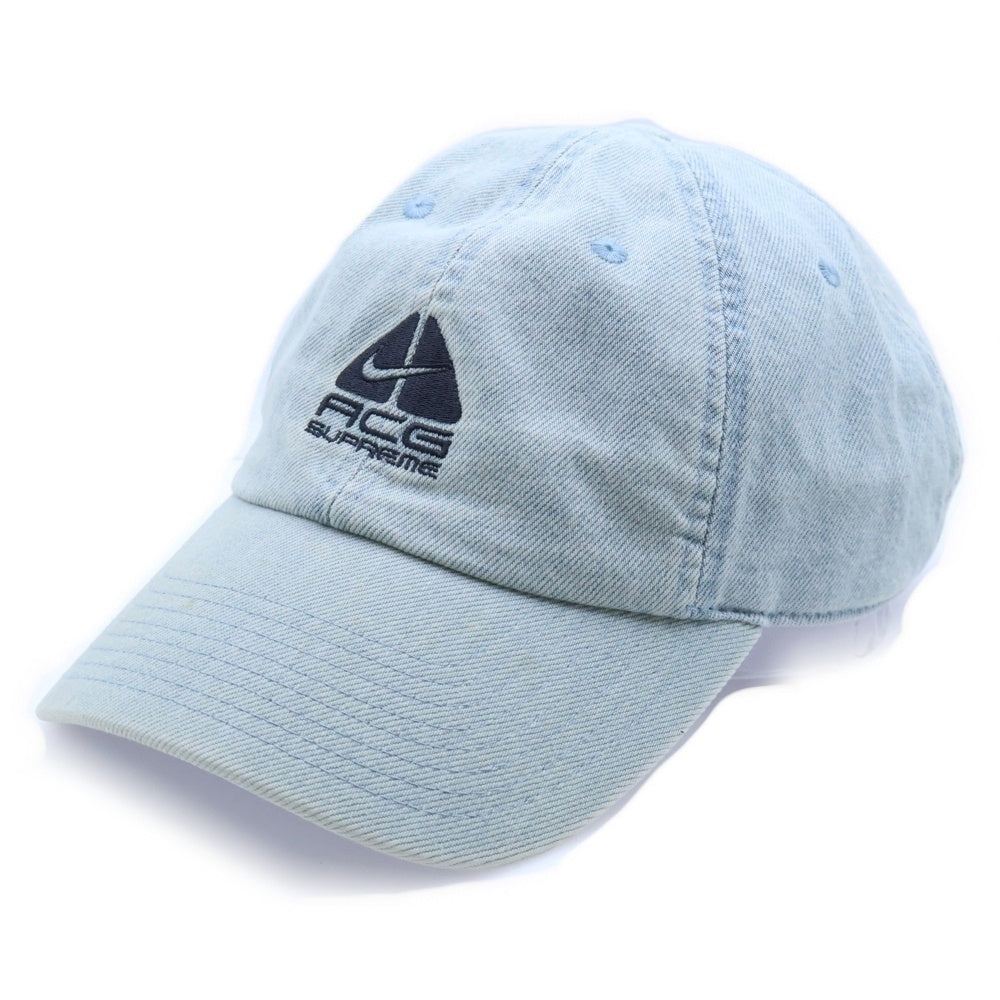SUPREME(シュプリーム) 22AW × NIKE ACG Denim 6-Panel Cap ナイキ エーシージー 6パネル デニム ベースボールキャップ 帽子 インディゴ DQ7832-469