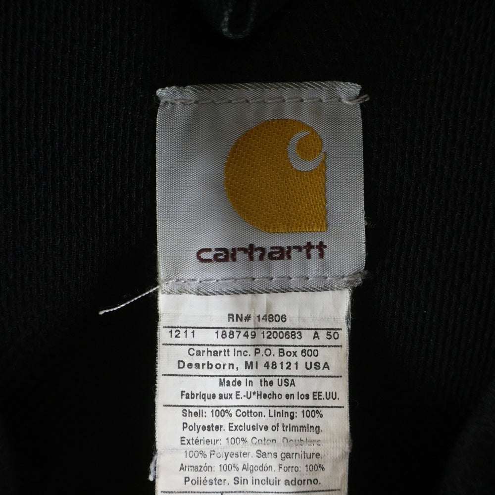 CARHARTT(カーハート) DUCK ACTIVE JACKET 2011年 USA製 裏地サーマル ダック アクティブジャケット フーディ ブラック J131