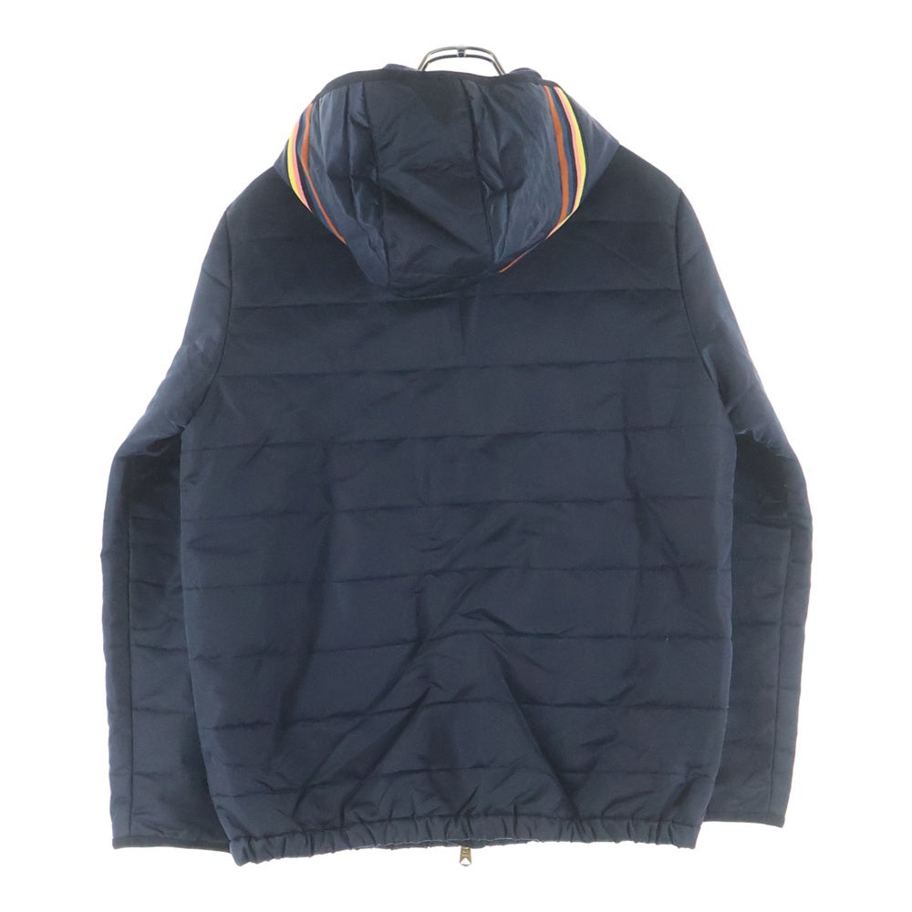 Paul Smith(ポールスミス) 22AW ダブルジップ ストライプポイント フードパテッド ブルゾンジャケット ネイビー 223175612XB
