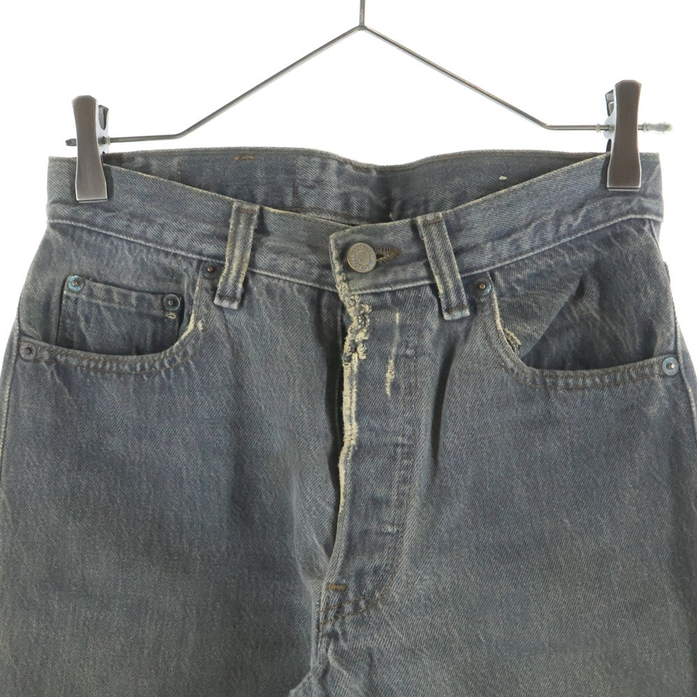 Levi's(リーバイス) 80s 501-0658 先染め ハチマル ブランクタグ ボタン裏653刻印 USA製 ボタンフライ ストレートデニムパンツ ブラック