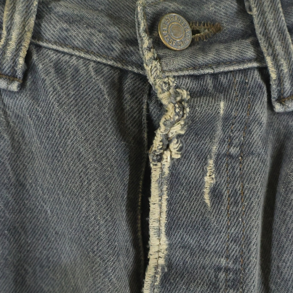 Levi's(リーバイス) 80s 501-0658 先染め ハチマル ブランクタグ ボタン裏653刻印 USA製 ボタンフライ ストレートデニムパンツ ブラック