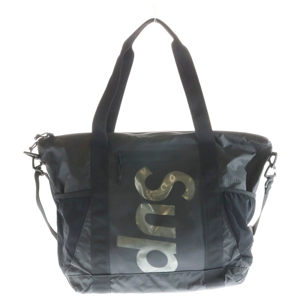 SUPREME(シュプリーム) 21SS Zip Tote Bag ロゴ ジップ トートバッグ ブラック レディース