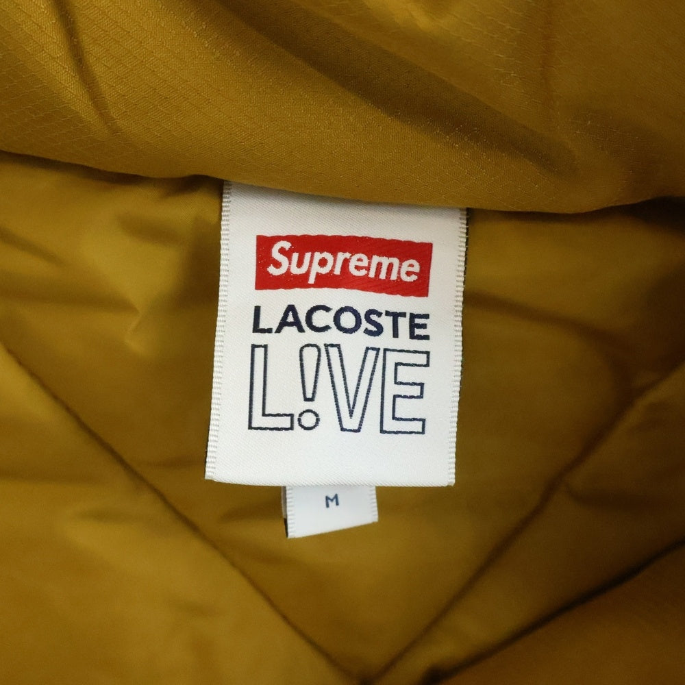 SUPREME(シュプリーム) 19AW ×LACOSTE Puffy Half Zip Pullover Jacket ラコステ パフィー ハーフジップ ナイロンジャケット イエロー