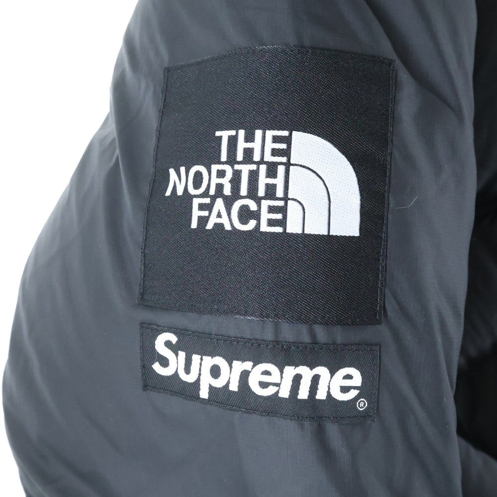 SUPREME(シュプリーム) 22AW ×THE NORTH FACE 800-Fill Half Zip Hooded Pullover ザノースフェイス ロゴ刺繍 ハーフジップフードプルオーバーダウンジャケット ND52205I