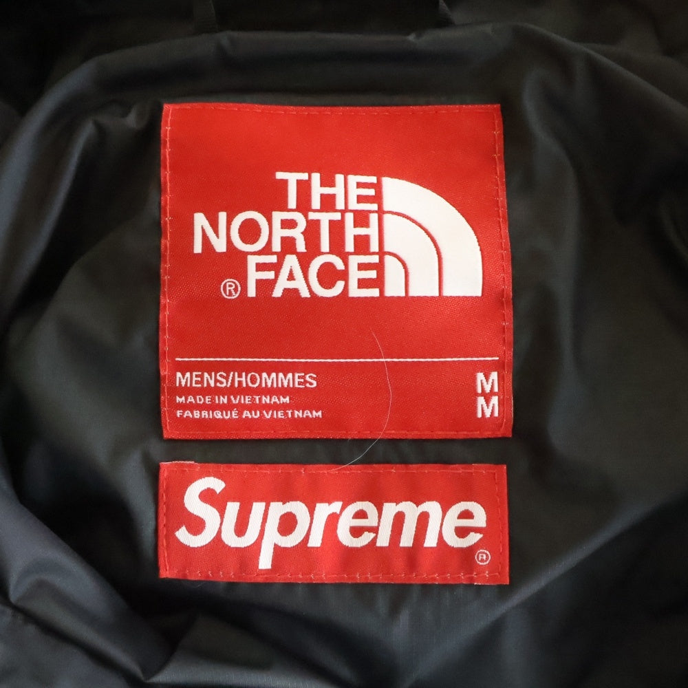 SUPREME(シュプリーム) 22AW ×THE NORTH FACE 800-Fill Half Zip Hooded Pullover ザノースフェイス ロゴ刺繍 ハーフジップフードプルオーバーダウンジャケット ND52205I