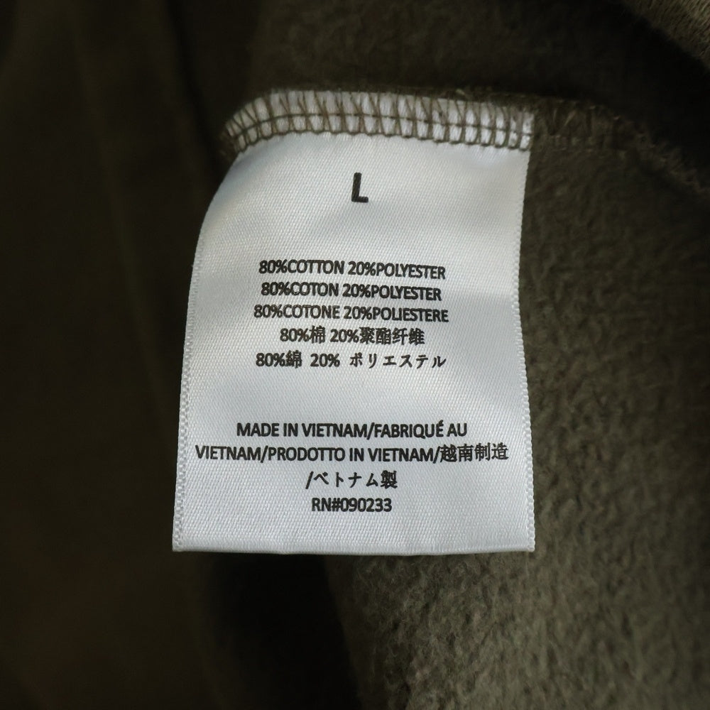 FEAR OF GOD ESSENTIALS(フィアオブゴッド エッセンシャルズ) フロントフロッキーロゴプリント オーバーサイズ プルオーバーパーカー フーディー ブラウン