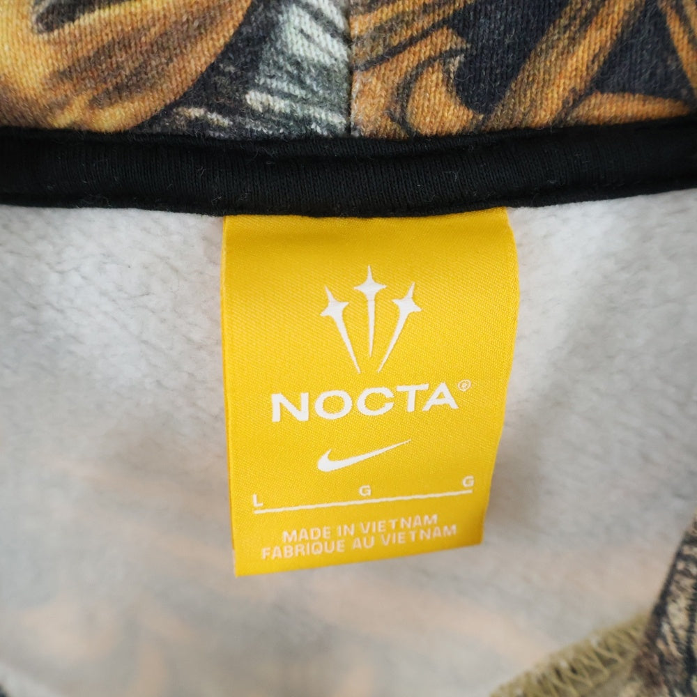 CHROME HEARTS(クロムハーツ) ×NIKE ×NOCTA DRAKE HOODIE ナイキ ノクタ ドレイク バックホースシュープリント プルオーバースウェットパーカー フーディー カーキ