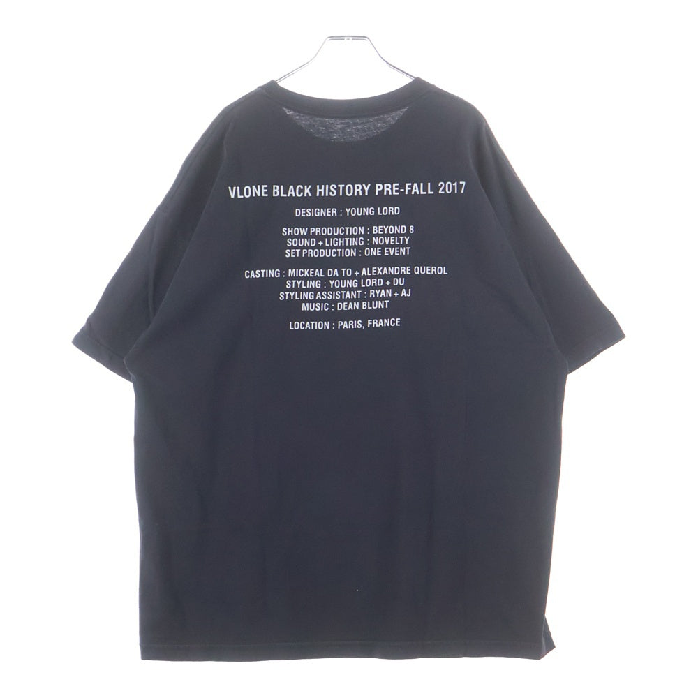 VLONE(ヴィーロン) BLACK HISTORY TEE ブラックヒストリー 両面プリント 半袖Tシャツ カットソー ブラック