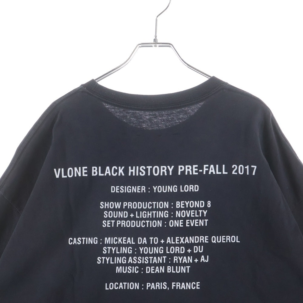 VLONE(ヴィーロン) BLACK HISTORY TEE ブラックヒストリー 両面プリント 半袖Tシャツ カットソー ブラック