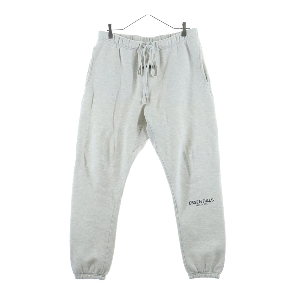 FEAR OF GOD ESSENTIALS(フィアオブゴッド エッセンシャルズ) ラバーロゴ ドローコード フリース スウェットパンツ グレー