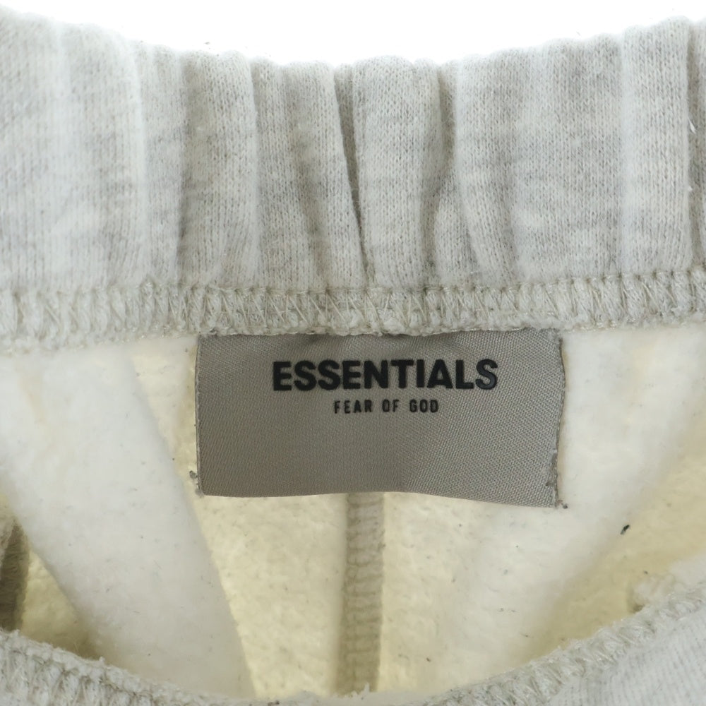FEAR OF GOD ESSENTIALS(フィアオブゴッド エッセンシャルズ) ラバーロゴ ドローコード フリース スウェットパンツ グレー