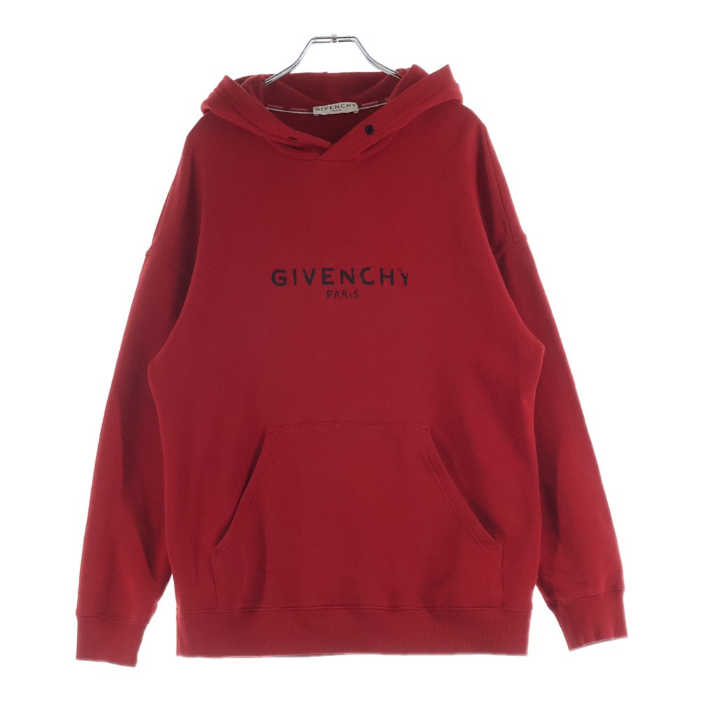 GIVENCHY(ジバンシィ) フロントロゴプリント プルオーバーフーディー パーカー スウェット レッド BM700R30AF