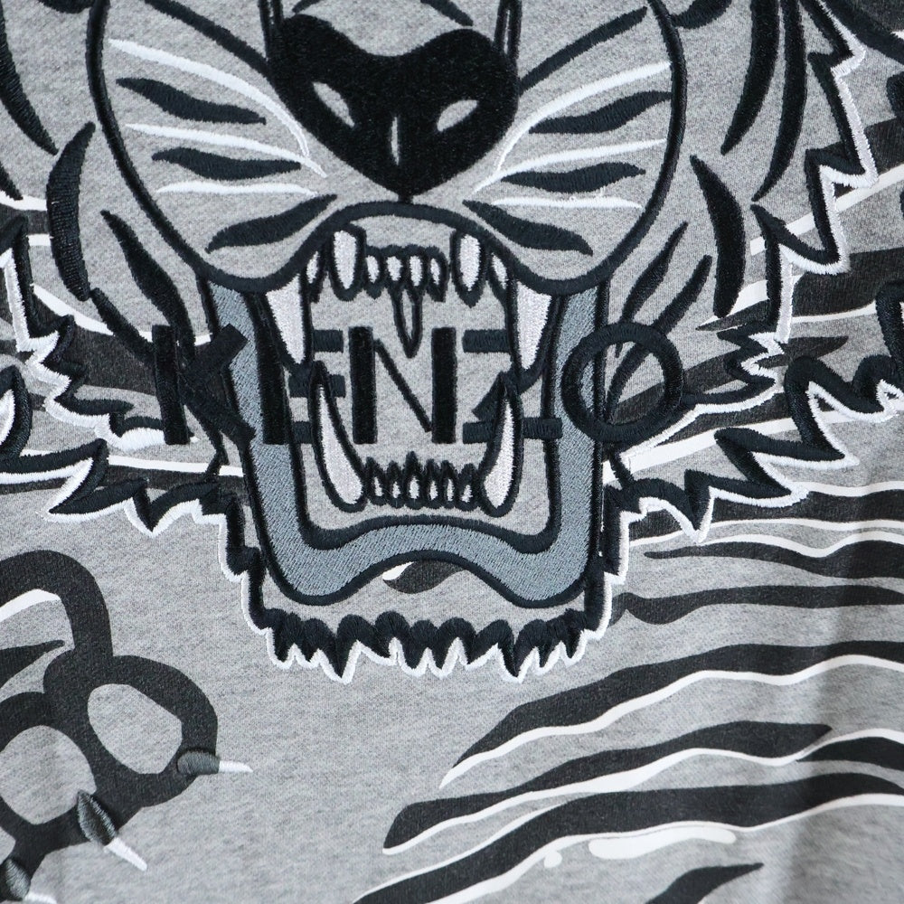 KENZO(ケンゾー) タイガー刺繍 クルーネック スウェットトレーナー グレー F855SW1824XD