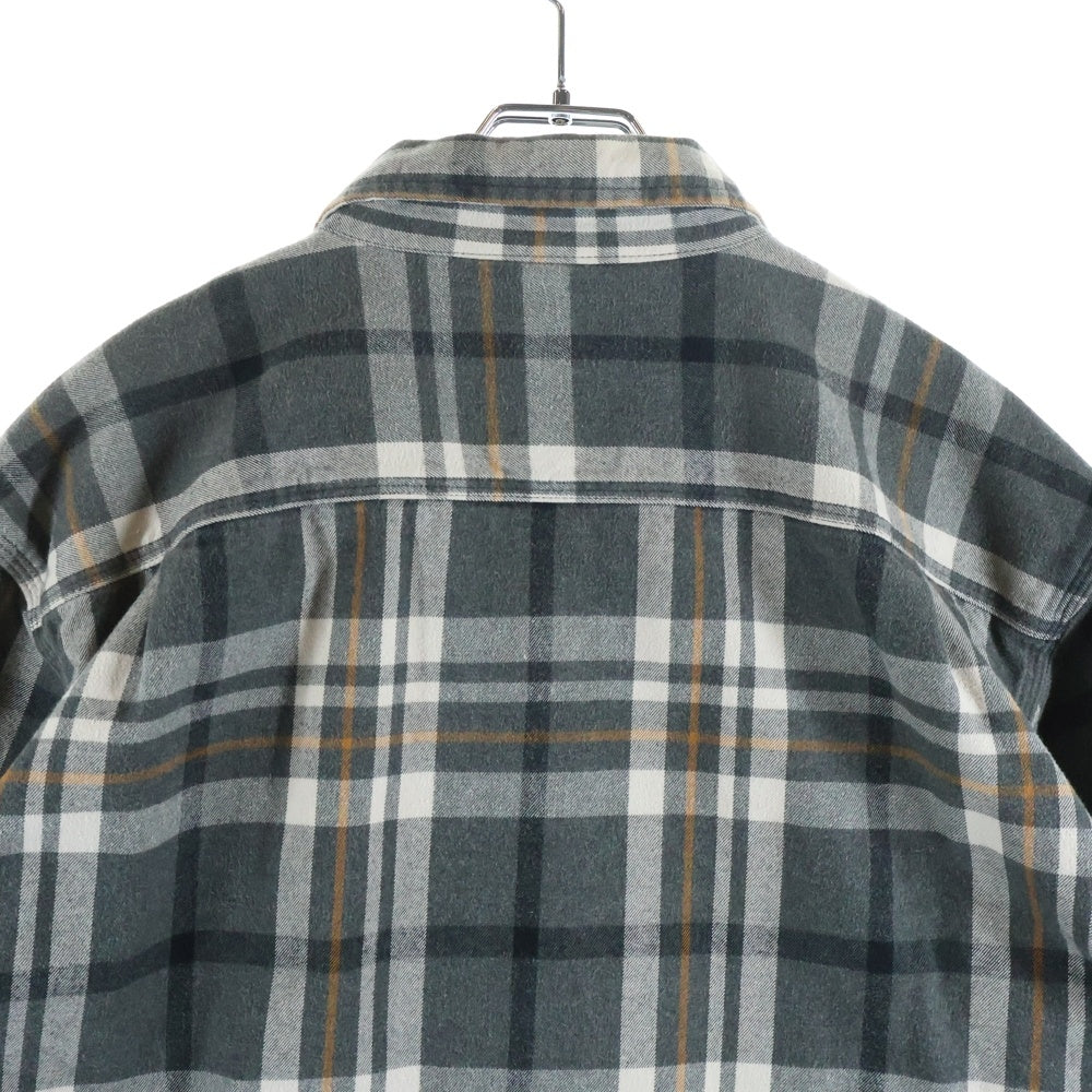 CARHARTT(カーハート) 16AW RUGGED FLEX RELAXED FIT FRANNEL LONG SLEEVE SNAP PLAID SHIRT フロントロゴ チェック プレイド コットン 長袖シャツ グレー 102216 026