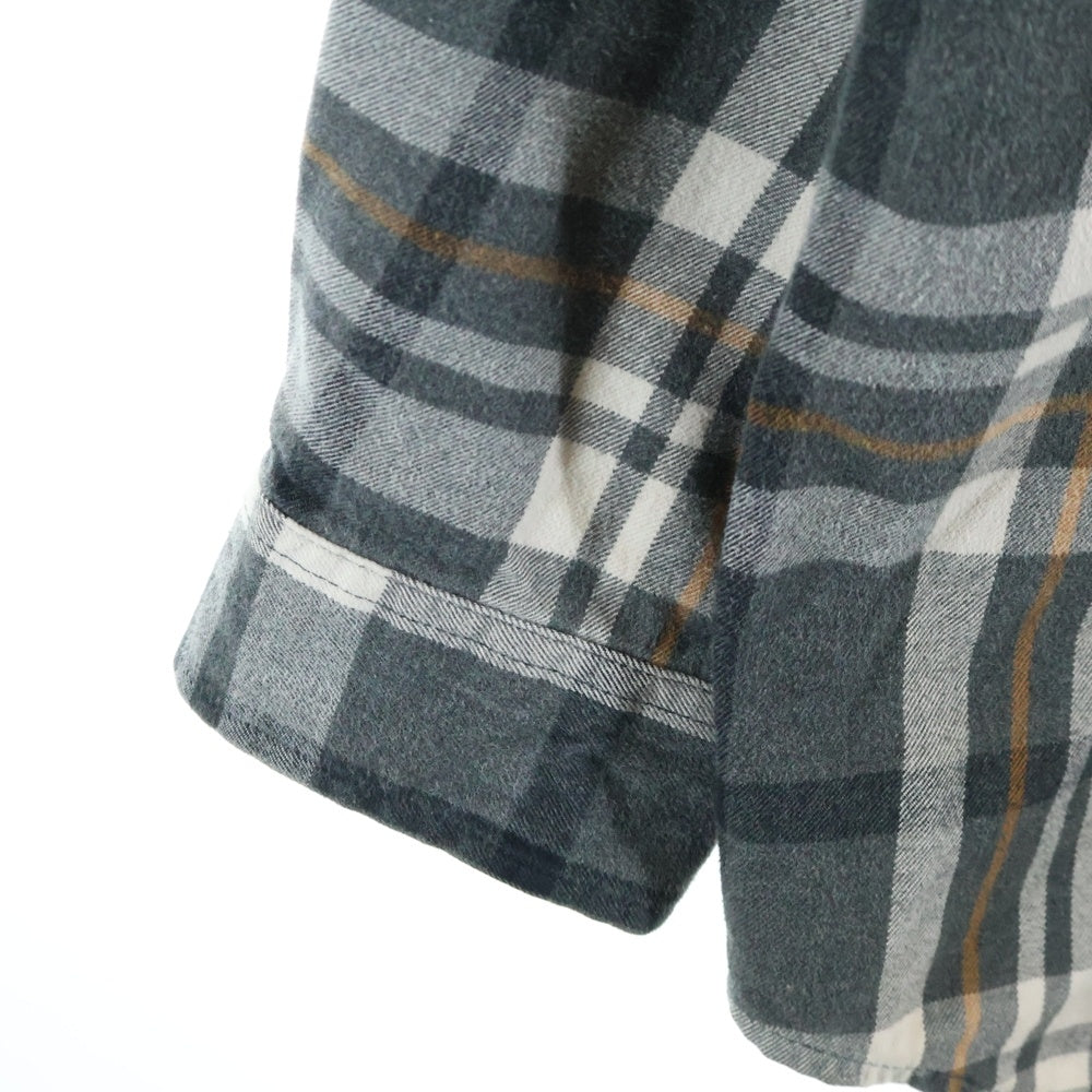 CARHARTT(カーハート) 16AW RUGGED FLEX RELAXED FIT FRANNEL LONG SLEEVE SNAP PLAID SHIRT フロントロゴ チェック プレイド コットン 長袖シャツ グレー 102216 026