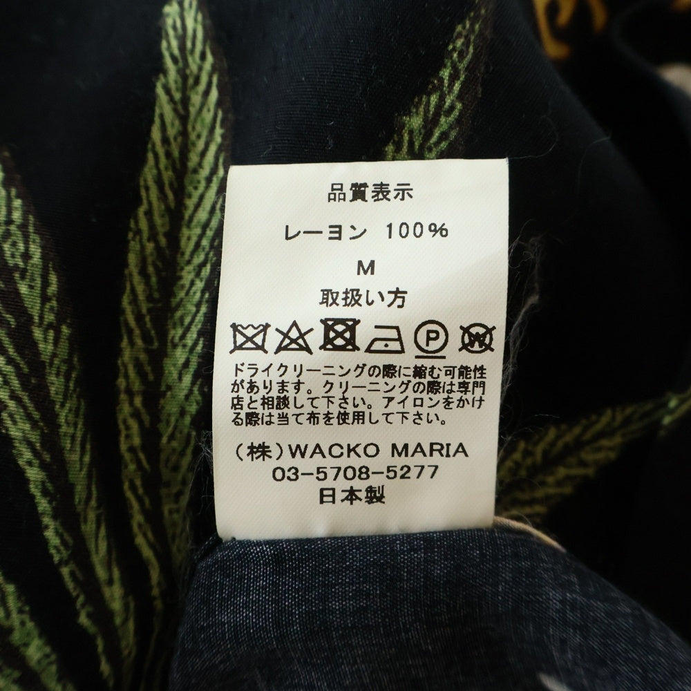 WACKO MARIA(ワコマリア) × BUDSPOOL APHRODITE GANG EVERYDAY SMOKING HAWAIIAN SHIRT バッツプール 舐達麻 オープンカラー ハワイアン アロハ半袖シャツ ブラック