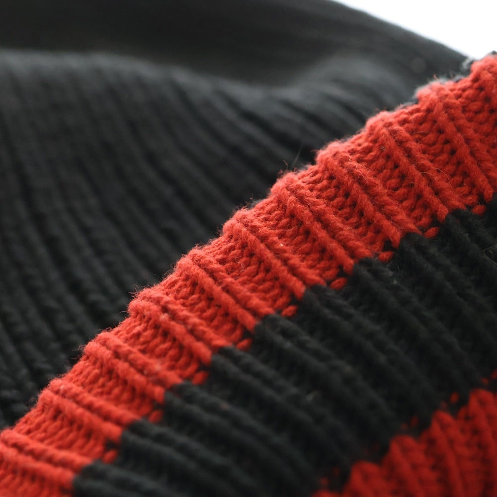 NUMBER (N)INE(ナンバーナイン) 00s 03AW カート期 ボーダー バルーン ニットキャップ ブラック/レッド