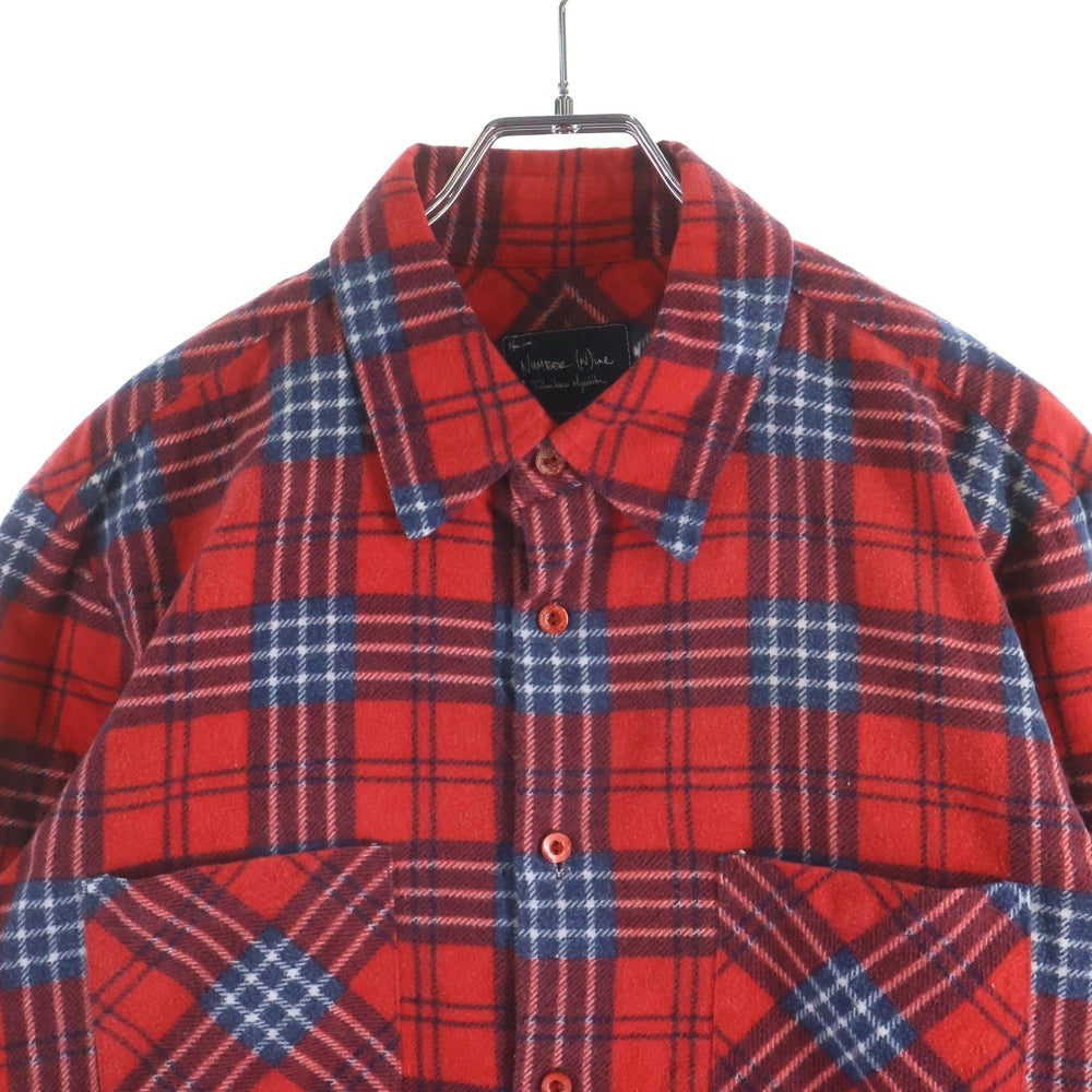 NUMBER (N)INE(ナンバーナイン) 00s 06SS ガンズ期 チェック 長袖シャツ レッド