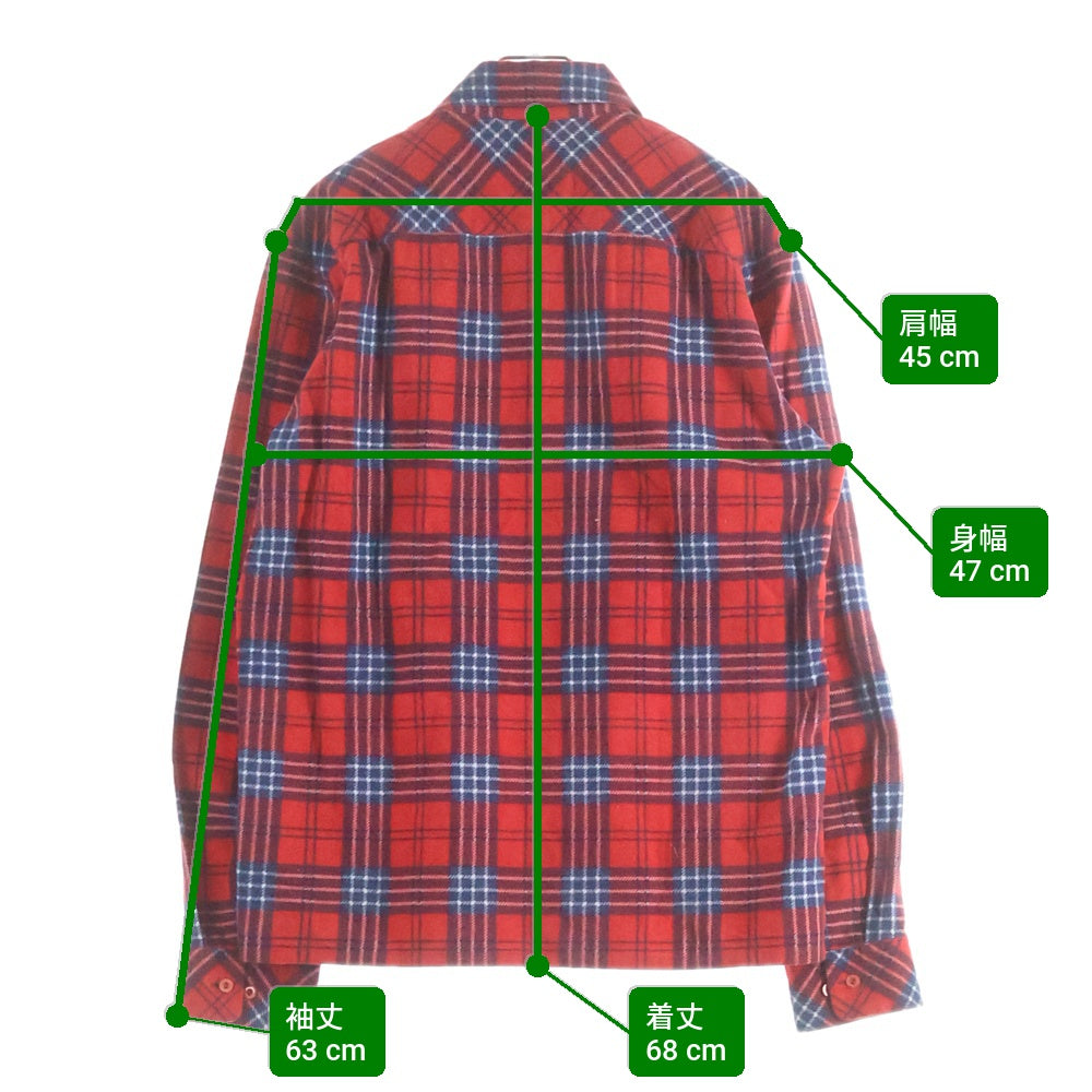 NUMBER (N)INE(ナンバーナイン) 00s 06SS ガンズ期 チェック 長袖シャツ レッド