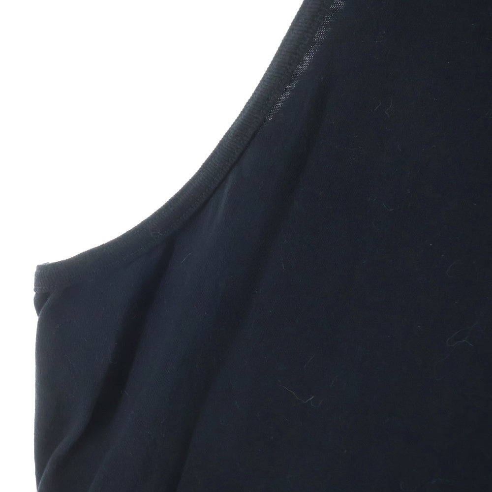 cvtvlist(カタリスト) 22SS サイド クロス プリント タンクトップ ノースリーブ ブラック 220106SC07