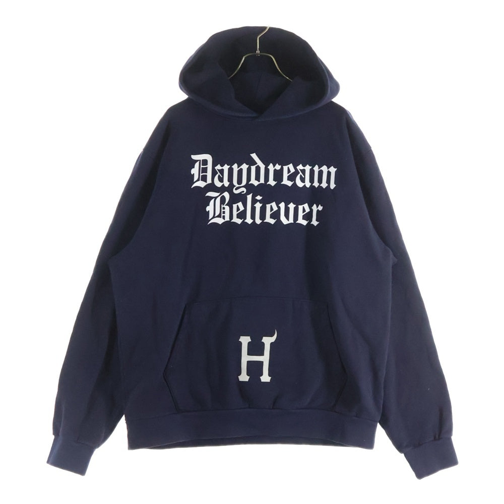HUF(ハフ) 22AW × NEXUS7 20th Anniversary Believer Hoodie ネクサスセブン 20周年記念限定 ビリーバー プルオーバースウェットパーカー フーディ ネイビー PF00565