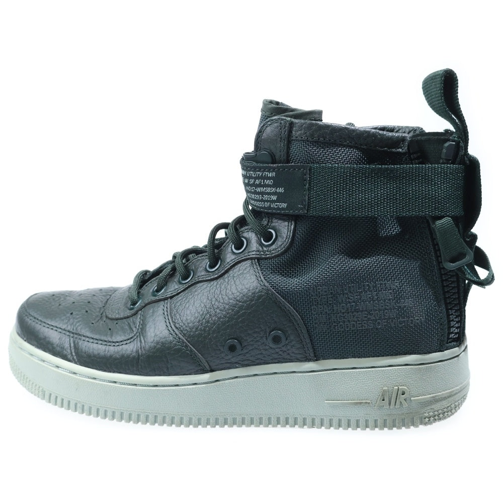 NIKE(ナイキ) SF AIR FORCE 1 MID OUTDOOR GREEN ウィメンズ エア フォース 1 ミッド アウトドアグリーン スペシャルフィールド ハイカットスニーカー AA3966-300 カーキ レディース