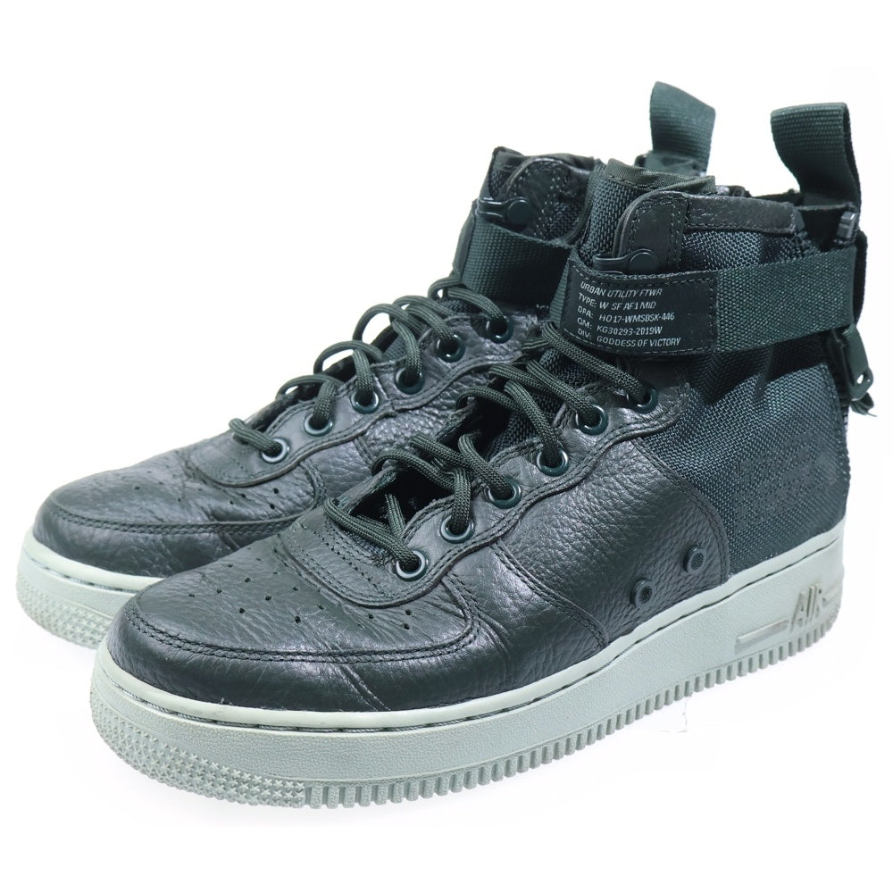 NIKE(ナイキ) SF AIR FORCE 1 MID OUTDOOR GREEN ウィメンズ エア フォース 1 ミッド アウトドアグリーン スペシャルフィールド ハイカットスニーカー AA3966-300 カーキ レディース