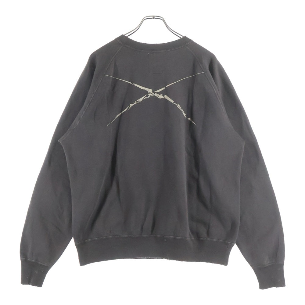 SAINT MICHAEL(セントマイケル) × NEXUSVII SUFFERING SAINTS CREW SWEAT ネクサスセブン 165着限定 サーファリング セント クルーネック スウェットトレーナー チャコールグレー