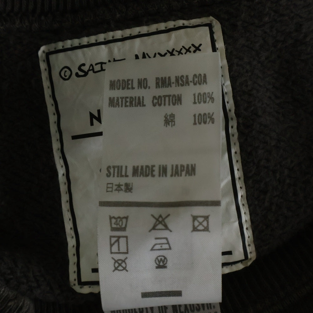 SAINT MICHAEL(セントマイケル) × NEXUSVII SUFFERING SAINTS CREW SWEAT ネクサスセブン 165着限定 サーファリング セント クルーネック スウェットトレーナー チャコールグレー