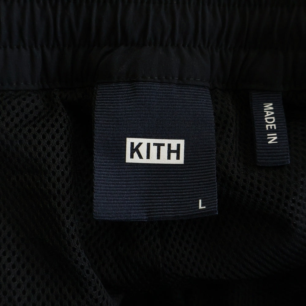 KITH(キス) 22SS Madison Pant マディソン ナイロントラックパンツ ブラック KHM060114