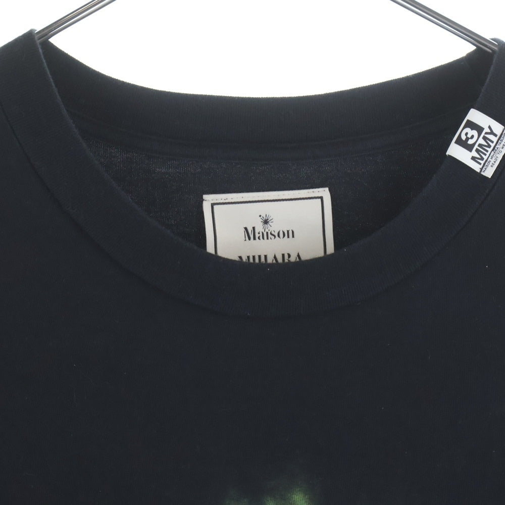 MAISON MIHARAYASUHIRO(メゾンミハラヤスヒロ) 25SS Leon Printed Tee レオン プリント グラフィック クルーネック 半袖Tシャツ カットソー ブラック J14TS772