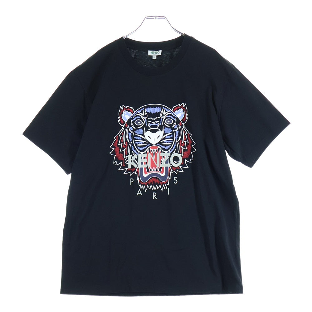KENZO(ケンゾー) 20SS CLASSIC TIGER T-SHIRT クラシック タイガーロゴ クルーネック 半袖Tシャツ カットソー ブラック FA55TS0504YA