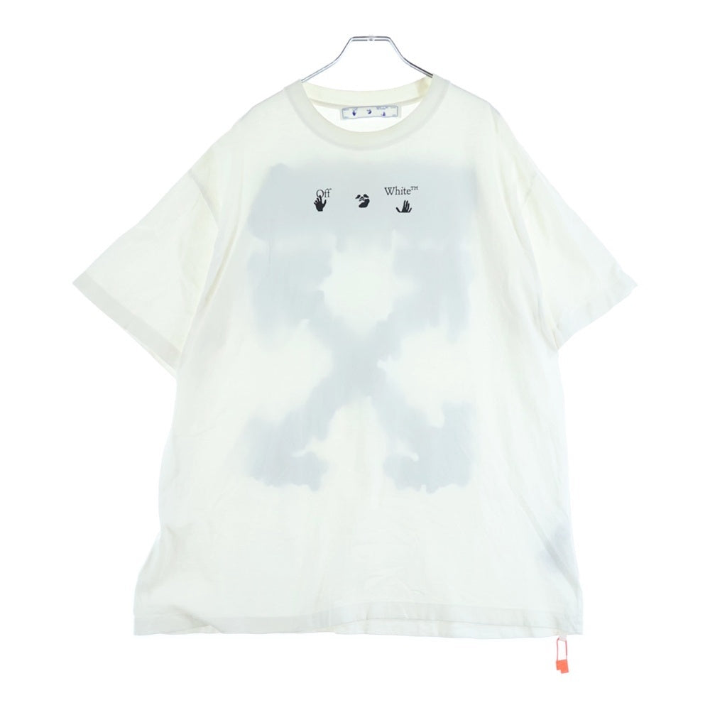 OFF-WHITE(オフホワイト) 21SS BLUE MARKER S/S OVER TEE ブルーマーカー クルーネック オーバーサイズ 半袖Tシャツ カットソー ホワイト OMAA038S21JER001