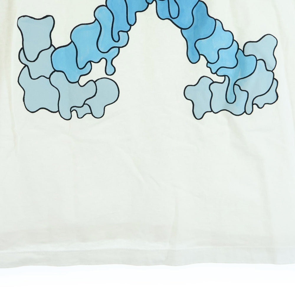 OFF-WHITE(オフホワイト) 21SS BLUE MARKER S/S OVER TEE ブルーマーカー クルーネック オーバーサイズ 半袖Tシャツ カットソー ホワイト OMAA038S21JER001