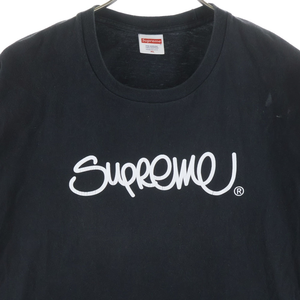 SUPREME(シュプリーム) 22SS Handstyle Tee ハンドスタイル ロゴプリント クルーネック 半袖Tシャツ カットソー ブラック