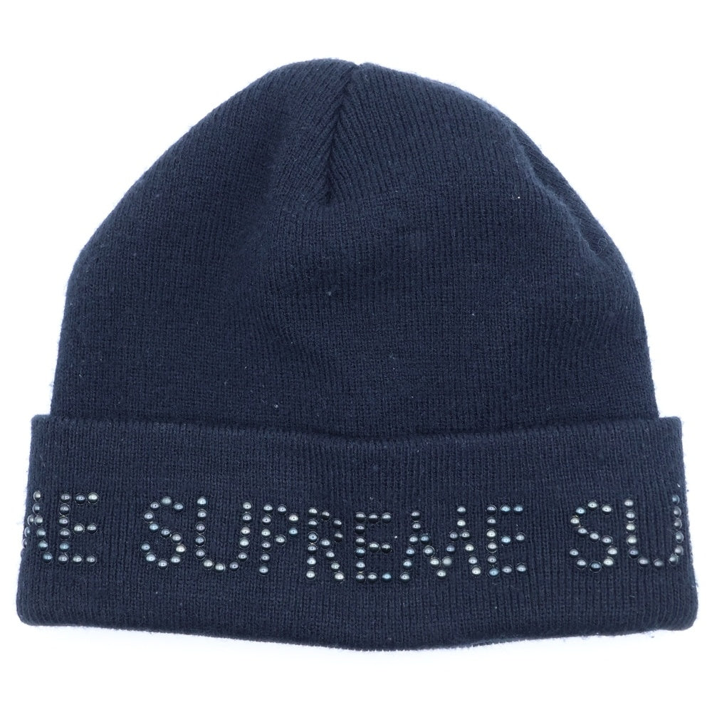 SUPREME(シュプリーム) 16AW Studded Beanie スタッズロゴ ニット ビーニー ニットキャップ 帽子 ブラック
