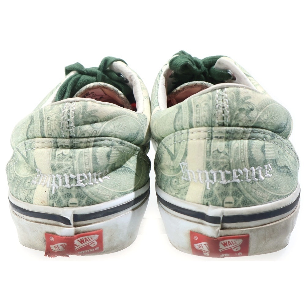 SUPREME(シュプリーム) 23SS ×VANS Skate Era Dollar Bill Green バンズ スケート エラ ダラー ビル ローカットスニーカー US9/27cm グリーン VN0A5FC9GRN