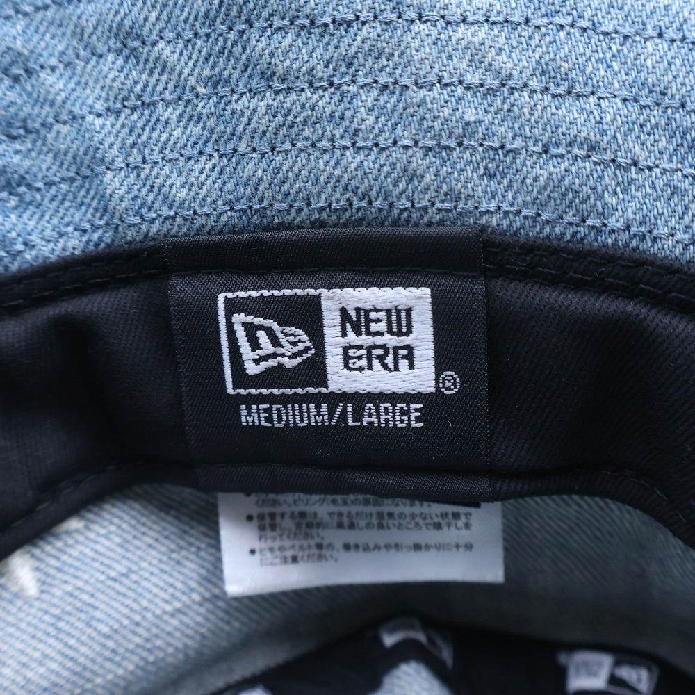 NEW ERA(ニューエラ) Flower Embroidery フラワー エンブロイダリー デニム バケットハット ライトブルー