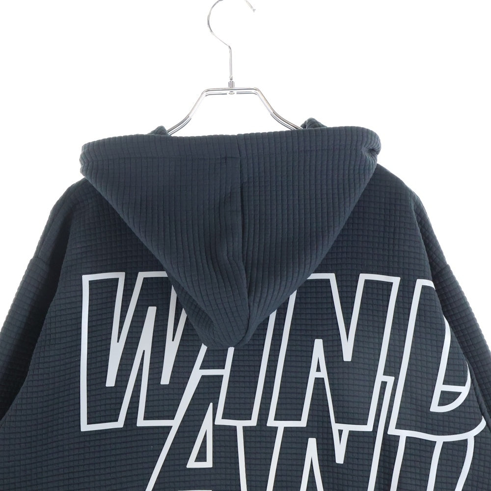 WIND AND SEA(ウィンダンシー) ロゴ リフレクテッド フリース パーカー ブラック WDS-O-ESS-25-Q1-JER-01