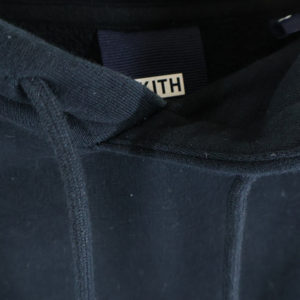 KITH(キス) Logo Embroidery Hooded 立体ロゴ 刺繍 プルオーバーパーカー ブラック 23-070-060-0096-4-0