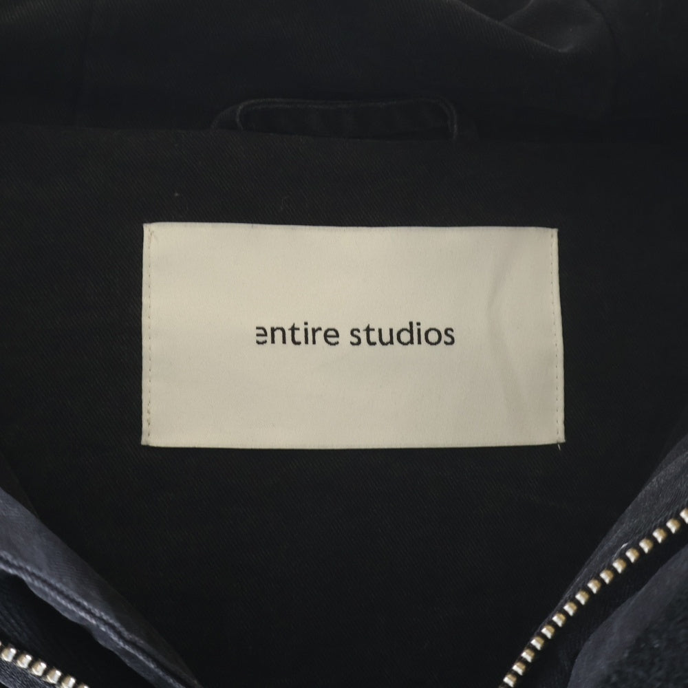 entire studios(エンタイア スタジオ) MML hooded puffer Down Jaket フーディー パファー ダウンジャケット ブラックES2396