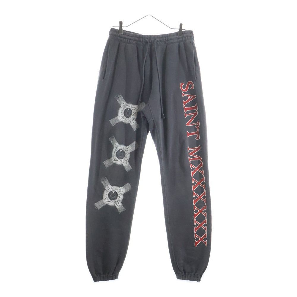 SAINT MICHAEL(セントマイケル) 23SS EyeBall Print SweatPants アイボール プリント スウェットパンツ グレー SM-S23-0000-055