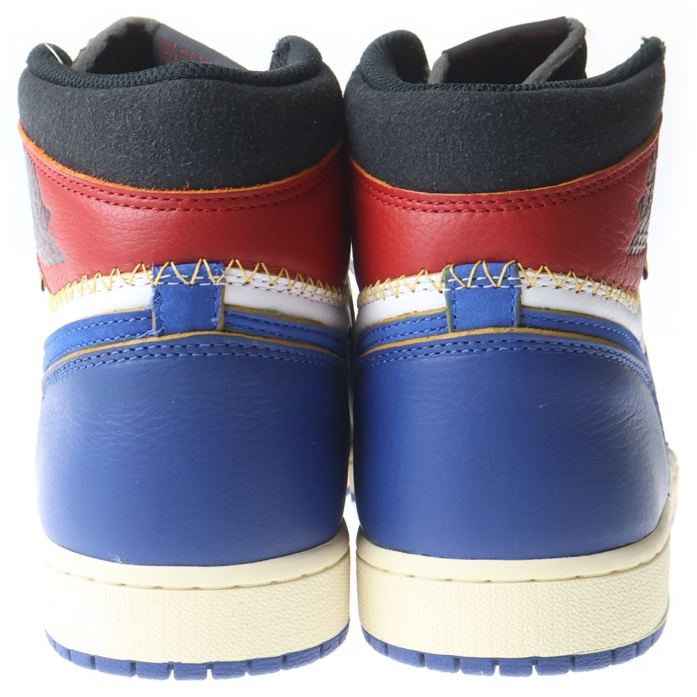 NIKE(ナイキ) ×UNION AIR JORDAN 1 RETRO HI NRG ユニオン エアジョーダン1 レトロ ハイカットスニーカー ホワイト/ブルー/レッド US9.5/27.5cm BV1300-146